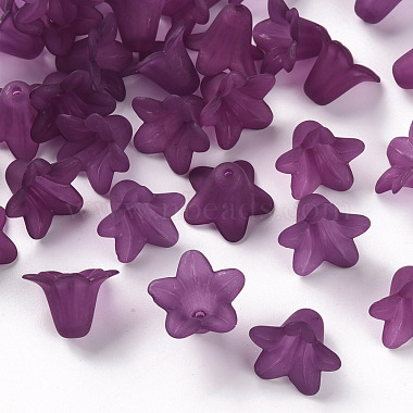 18mm Indigo Flower Acrylic Beads
