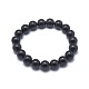 Synthetic Black Stone Bead Stretch Bracelets(BJEW-K212-A-032)-2