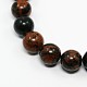 Caoba de obsidiana hebras de perlas redondas(G-N0044-10mm-02)-1