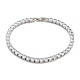 Brass Pave Clear Cubic Zirconia Flat Round Link Bracelets(BJEW-YWC0002-04P)-1