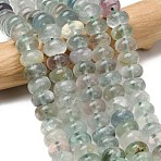 Natural Fluorite Beads Strands, Rondelle, 10.5x6.5mm, Hole: 0.8mm, about 59pcs/strand, 14.69''(37.3cm)(G-A280-A35-03)
