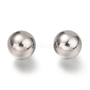304 Stainless Steel Beads, No Hole/Undrilled, Solid Round, Stainless Steel Color, 9mm(STAS-H139-01C-P)