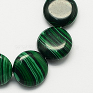 Synthetic Malachite Bead Strands, Flat Round, Green, 16x5mm, Hole: 1mm, about 25pcs/strand, 16.5 inch(G-S110-11)