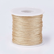 Polyester Metallic Thread, Gold, 1mm, about 100m/roll(109.36yards/roll)(OCOR-F008-G07)