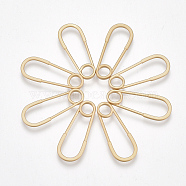 Smooth Surface Alloy Pendants, Safety Pin, Matte Gold Color, 32x12.5x1.5mm, Hole: 5mm(PALLOY-T067-26)