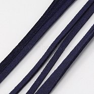 (Autumn Aesthetic Big Sale), Faux Suede Cord, Faux Suede Lace, Dark Blue, about 1m long, 2.5mm wide, about 1.4mm thick, about 1.09 yards(1m)/strand(LW14199Y)