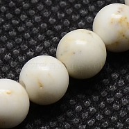 Natural Magnesite Beads Strands, Round, PapayaWhip, 6mm, Hole: 1mm(X-TURQ-G103-6mm)