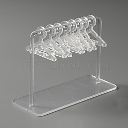 Acrylic Earring Display Stands, Coat Hanger Shape, Clear, Finished Product: 5.95x15x10.9cm, about 10pcs/set(EDIS-WH0012-24B)