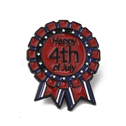 4th Of July Badge Enamel Pins, Independence Day Zinc Alloy Brooch, for Backpack Clothes, Badge, 30.5x24x1.3mm(JEWB-C027-03C-EB)