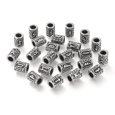Antique Silver Column 304 Stainless Steel Beads