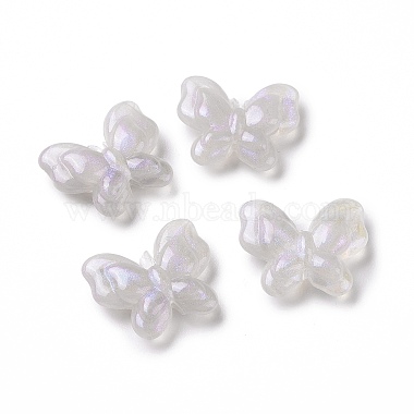 20mm Light Grey Butterfly Acrylic Beads
