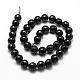 Natural Black Onyx Beads Strands(G-D840-22-8mm)-2
