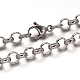 304 Stainless Steel Cable Chain Bracelets(BJEW-I202-02B)-2