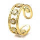 304 Stainless Steel Enamel Open Cuff Rings for Women(RJEW-F166-17G-02)-1