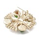 Flat Round with Cross Alloy Acrylic Brooch(JEWB-C029-16A)-2