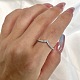Женское кольцо на палец из стерлингового серебра с родиевым покрытием 925 с микропаве и фианитами(RJEW-F150-15B-01P)-2