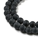 Grade A Natural Black Agate Beads Strands(G447-2)-3