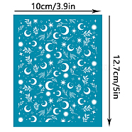 Silk Screen Printing Stencil, for Painting on Wood, DIY Decoration T-Shirt Fabric, Moon Pattern, 100x127mm(DIY-WH0341-191)