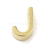 304 Stainless Steel Pendants, Real 24K Gold Plated, Letter J, 8x5x4mm, Hole: 1.6mm(STAS-S137-01G-J)