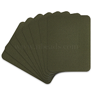 Iron on/Sew on Imitation Jean Cloth Repair Patches, Rectangle, Dark Olive Green, 125x95x0.3mm(FIND-WH0152-199A-01)