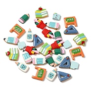 Opaque Resin Cabochons, Stationery, Mixed Color, 32pcs/set(CRES-SC0001-50)