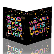Rectangle Paper Farewell Greeting Card, Word Good Bye & Good Luck & We Will Miss You Card, Word, 350x275mm(AJEW-WH0522-001)