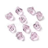Glass Imitation Austrian Crystal Beads, Faceted, Diamond, Plum, 10x9mm, Hole: 1mm(GLAA-H024-13D-07)