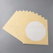 Chinese Rice Paper Card, Xuan Paper, Rectangle, Calligraphy Painting Supplies, Round Pattern, 25.1x27.1x0.03cm, Square: 21x21cm, 10pcs/set(DIY-WH0386-31A)