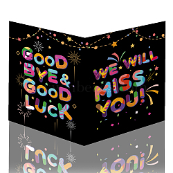 Rectangle Paper Farewell Greeting Card, Word Good Bye & Good Luck & We Will Miss You Card, Word, 350x275mm, unfolded: 550x350mm.(AJEW-WH0522-001)