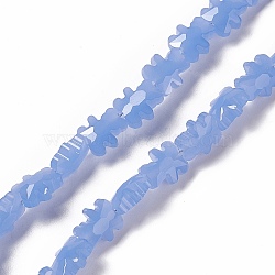 Electroplate Glass Beads Strands, Faceted, Bear, Cornflower Blue, 8.5x9.5x4mm, Hole: 1mm, about 80pcs/strand, 25.20 inch(64cm)(GLAA-C023-04B)