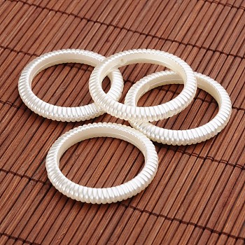 Ring Acrylic Imitation Pearl Bead Frame, Blanched Almond, 40x6mm, Hole: 31mm, about 182pcs/500g