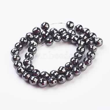 Non-magnetic Synthetic Hematite Beads Strands(G-G726-03-8mm)-2