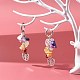 Tree of Life Charm Huggie Hoop Earrings for Girl Women(X1-EJEW-JE04672)-2