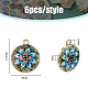 48Pcs 8 Styles Printed Alloy Pendants(FIND-FH0007-79)-2
