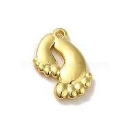 304 Stainless Steel Pendants, Footprint Charm, Real 18K Gold Plated, 21x14x3.5mm, Hole: 1.8mm(STAS-Q322-11G)