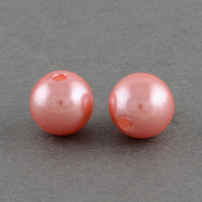 ABS Plastic Imitation Pearl Round Beads, Salmon, 20mm, Hole: 2.5mm, about 120pcs/500g(SACR-S074-20mm-A11)