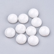 Natural White Jade Cabochons, Half Round, 8x3.5~4mm(X-G-P393-R69-8MM)