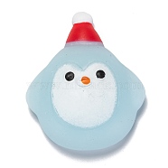 Christmas Theme Penguin Shape Squishy Stress Toy, Funny Fidget Sensory Toy, for Stress Anxiety Relief, Light Blue, 47x40x13mm(X-AJEW-P085-01)