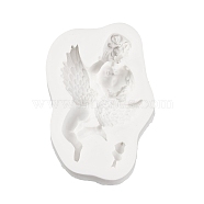 Cupid Angel Silicone Statue Molds, For DIY Cake Decoration, UV Resin & Epoxy Resin Craft Making, White, 90x58x17mm(SIL-NH0002-03)