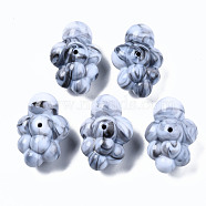 Acrylic Beads, Imitation Gemstone Style, Light Steel Blue, 33x23x17mm, Hole: 2mm, about 1pcs/10g(OACR-N130-020A-A08)