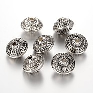 Bicone CCB Plastic Beads, Antique Silver, 20.5x13.5mm, Hole: 3.5mm(CCB-E047-06AS)