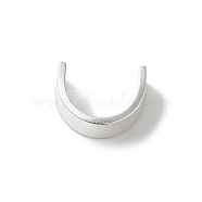 Brass Connector Charms, Letter U Links, 925 Sterling Silver Plated, 10.5x5x1mm, Hole: 1mm(KK-P259-35S)