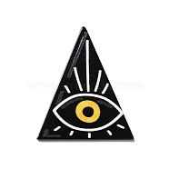 Opaque Acrylic Pendants, Evil Eye Pattern, Triangle, 51x40.5x2mm, Hole: 1mm(SACR-P016-A20)