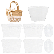 Plastic Mesh Canvas Sheet, Bucket Bag Making Template, for Yarn Crafting, Knit and Crochet Projects, White, 20.3~26.5x12.6~40.6x0.15cm(FIND-WH0420-66A)