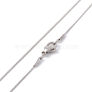 304 Stainless Steel Serpentine Chain Necklace for Men Women, Stainless Steel Color, 15.75 inch(40cm)(NJEW-G076-01A-P)
