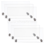 8 Sets Wall Mounted Blank Acrylic Dry Erase Boards, with 201 Stainless Steel Standoff Screws, Rectangle, Clear, 150x75x1.9mm, Hole: 8mm(AJEW-NB0003-52)