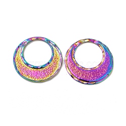 Ion Plating(IP) 304 Stainless Steel Pendants, Round Ring, Rainbow Color, 30x2mm, Hole: 17.5mm(STAS-A070-10MC)