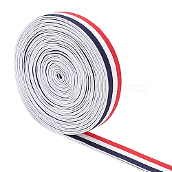 Flat Elastic Band, Webbing Garment Sewing Accessories, Red & White & MarineBlue, 26mm(EC-BC0001-25)