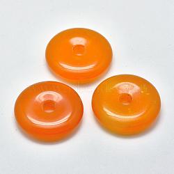 Natural Jade Pendants, Dyed, Donut/Pi Disc, Donut Width: 7.5mm, 20x6.5mm, Hole: 5mm(G-K208-15)