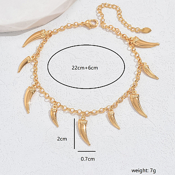 Gold-Plated Chili Pepper Charm Anklets for Women